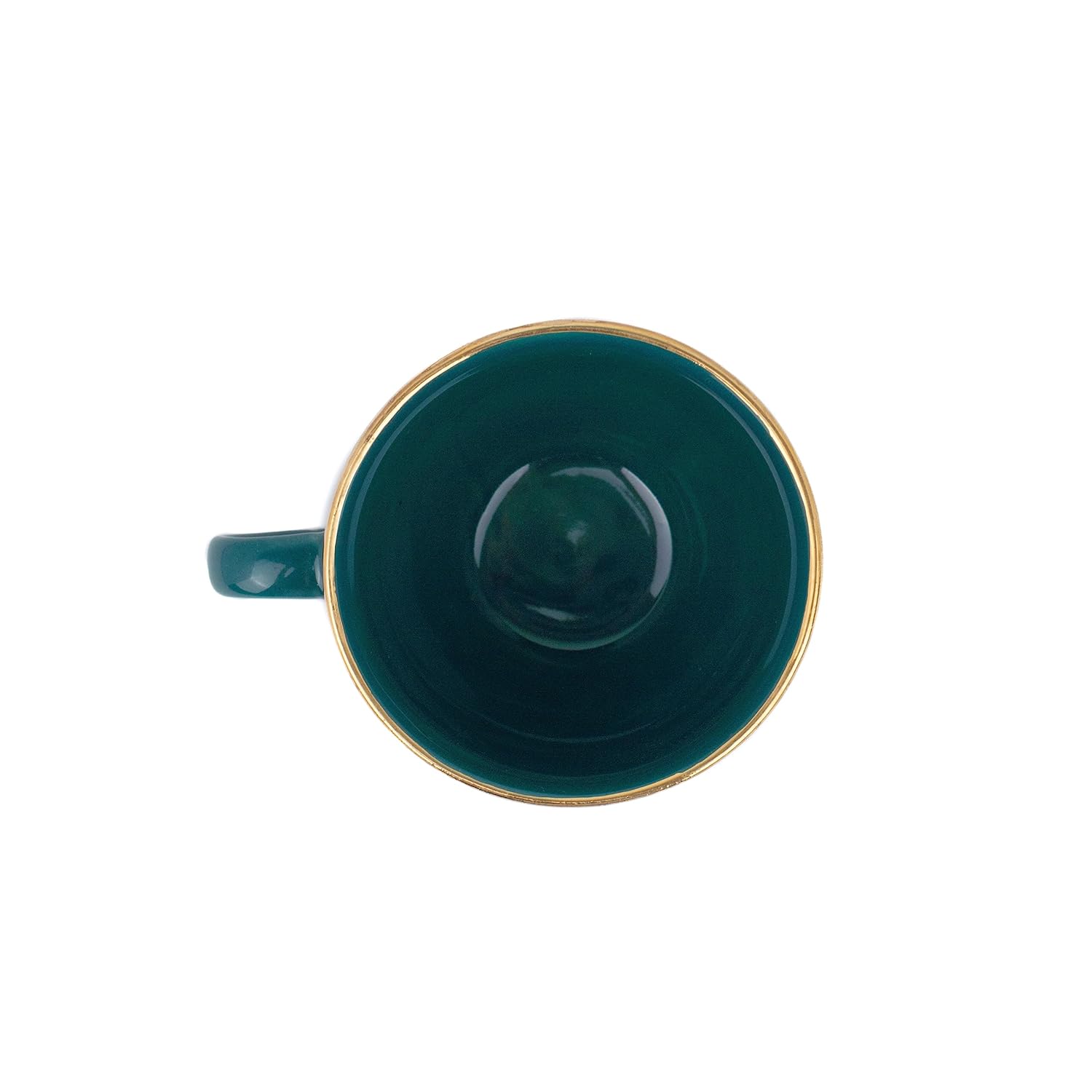 Real Gold Line Ceramic Tea Cups Set Of 6 - Teal Gold Line, 200ml Each | Tea Cup Set Of 6 - Premium Ceramic Tea Set With Glossy Finish | Ceramic Tea Cup Real Gold Line Ceramic Tea Cups Set Of 6 - Teal Gold Line, 200ml Each | Tea Cup Set Of 6 - Premium Ceramic Tea Set With Glossy Finish | Ceramic Tea Cup