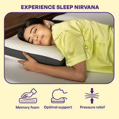 Cooling Gel Memory Foam Pillows For Sleeping, For Pain Relief, White, Size - King | Orthopedic Pillow For Neck & Back, Shoulder Pain Relief, Ergonomic Cooling Gel Pillow - Regular Use