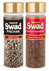 Panjon Swad Jeera Goli & Roasted Alsi Pachak Mouth Fresheners 500gm, (250gm *2 Bottles)