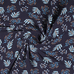 Printed Double Bedsheet With 2 Pillow Cover - 72 X 78 X 6 Inches, Black & Blue | All Around Elastic Fitted Bedsheet | Super Soft Polycotton With 200 Thread Count