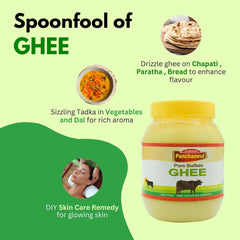 Pure Premium Buffalo Danedar Ghee By Panchamrut | Rich In Nutrients & Delicious Healthy Desi Ghee Good For Calcium | 2 Litre (1 Litr * 2) 67.6 Ounce | Jar Pack