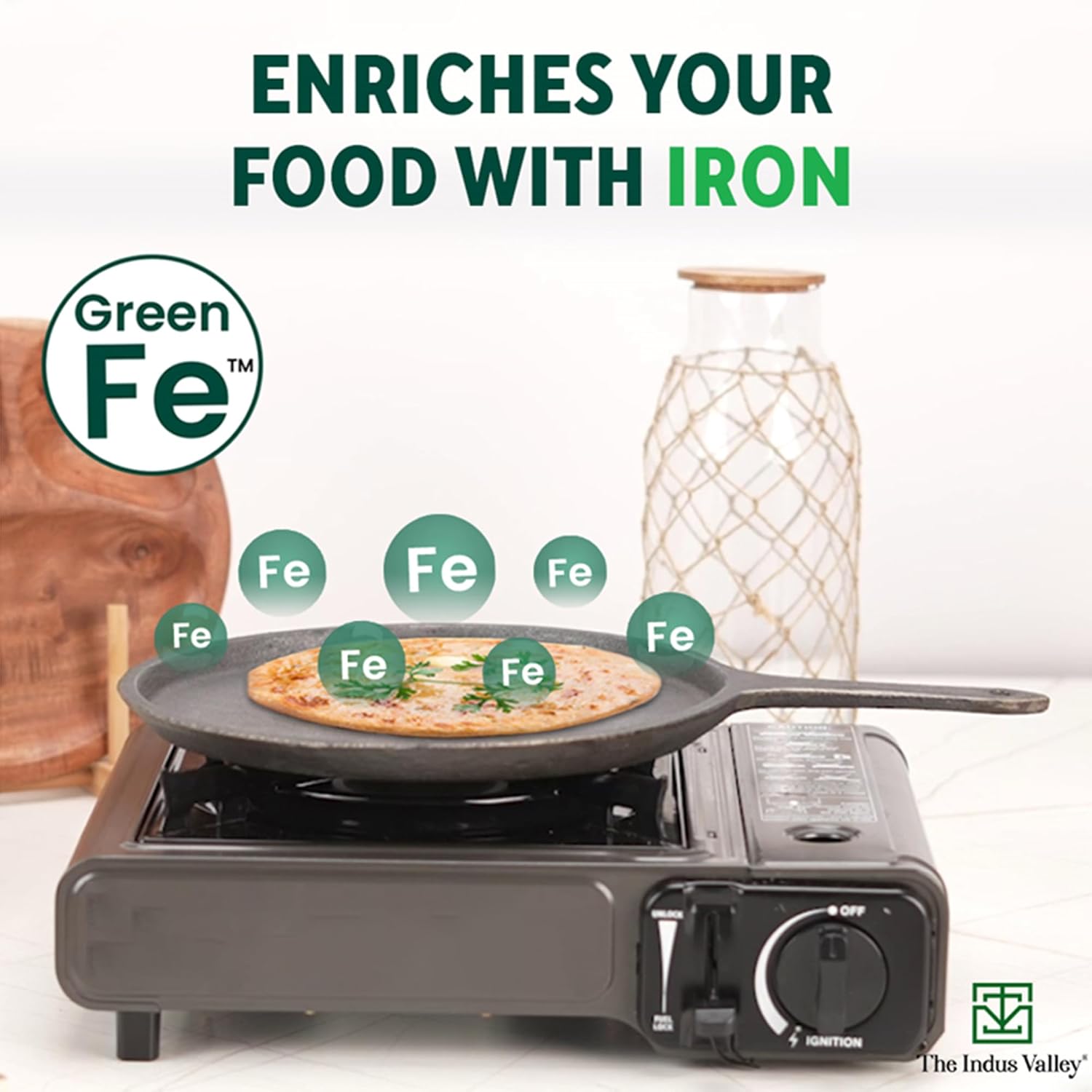 Pre-Seasoned Black Cast Iron Tawa For Dosa, Chapathi - 25.7cm, 10 Inch, 2 Kg | Induction Friendly, Naturally Nonstick, 100% Pure & Toxin-Free, No Chemical Coating Pre-Seasoned Black Cast Iron Tawa For Dosa, Chapathi - 25.7cm, 10 Inch, 2 Kg | Induction Friendly, Naturally Nonstick, 100% Pure & Toxin-Free, No Chemical Coating