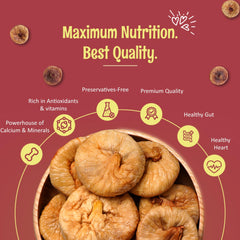 Premium Dried Figs By Khari Foods 400gm, | Anjeer Dry Fruits, High Fiber Immuntiy Booster, Healthy Snacks | 14.1 Ounce | Pack Of 1