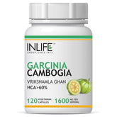 Inlife Garcinia Cambogia Capsules Fruit Extract With 60% Hca, Ayurveidc Herbal Supplement For Men & Women, 1600mg | 120 Vegetarian Capsules 150gm 0.3lbs