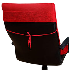 Roman Home Solid Large Luxury All Car Seats & All Office Chair Towel With Tie Knot & Elistick 450 Gsm - (Red)