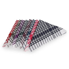 G 1 Kitchen Duster Wet Dry Cotton Cleaning Cloth/Mop Dish Towels, Cotton Checkered Pattern - Set Of 4 (Multi-Colour)