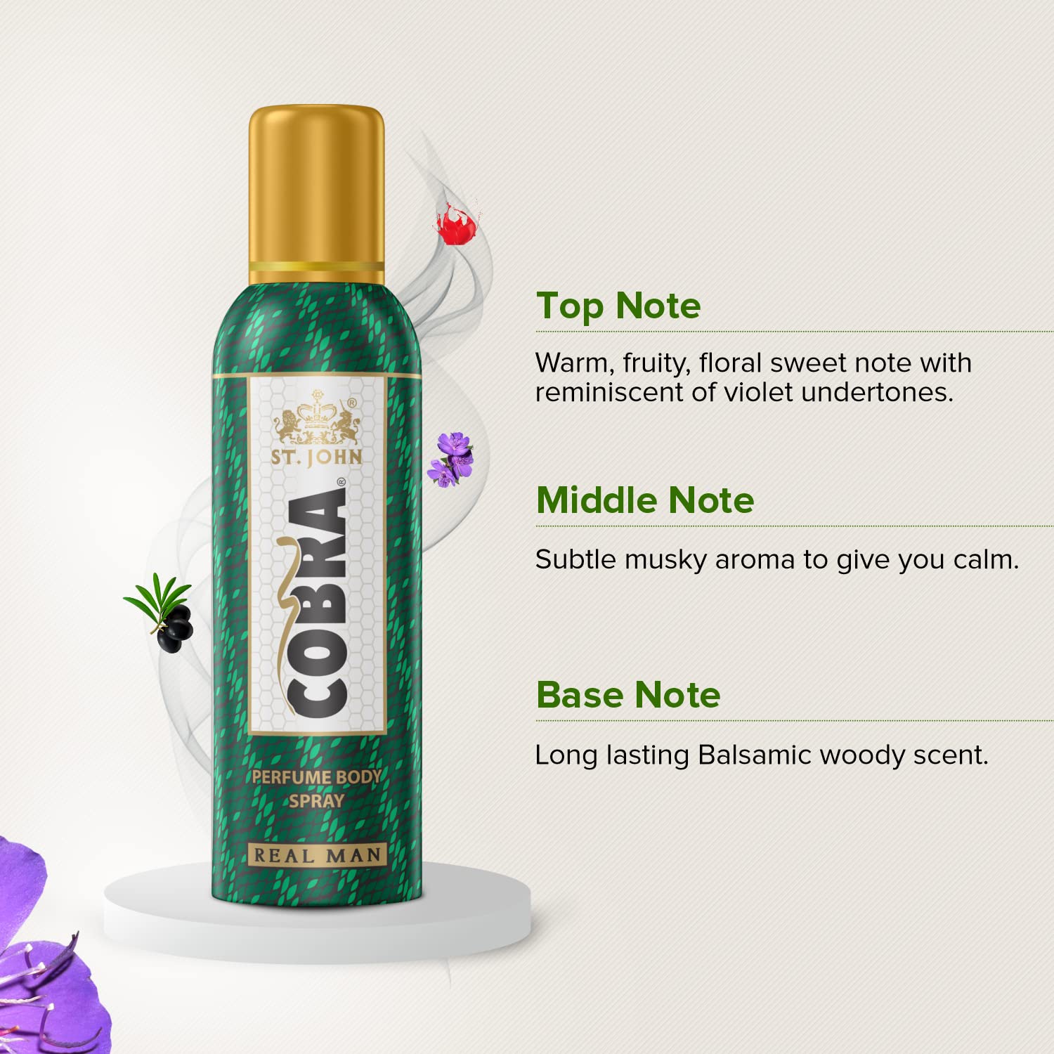 St. john Cobra Real Man 100ml 3.4 Fl.oz. & Black Current Eau De Perfume 50ml 1.6 Fl.oz. | Long Lasting Fragrance For Men & Women St. john Cobra Real Man 100ml 3.4 Fl.oz. & Black Current Eau De Perfume 50ml 1.6 Fl.oz. | Long Lasting Fragrance For Men & Women