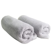 Heelium Bamboo Hand Towel 600 Gsm | Ultra Absorbent & Anti-Bacterial 3x Softer Than Cotton Towels | Pack Of 2 - Light Grey