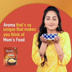 Natural Premium Desi Ghee Danedar By Novelty | Great Source Of Protein Fiber Healthy Desi Ghee Good For Dals & Biryani | (500ml) 16.9 Ounce | Box Pack