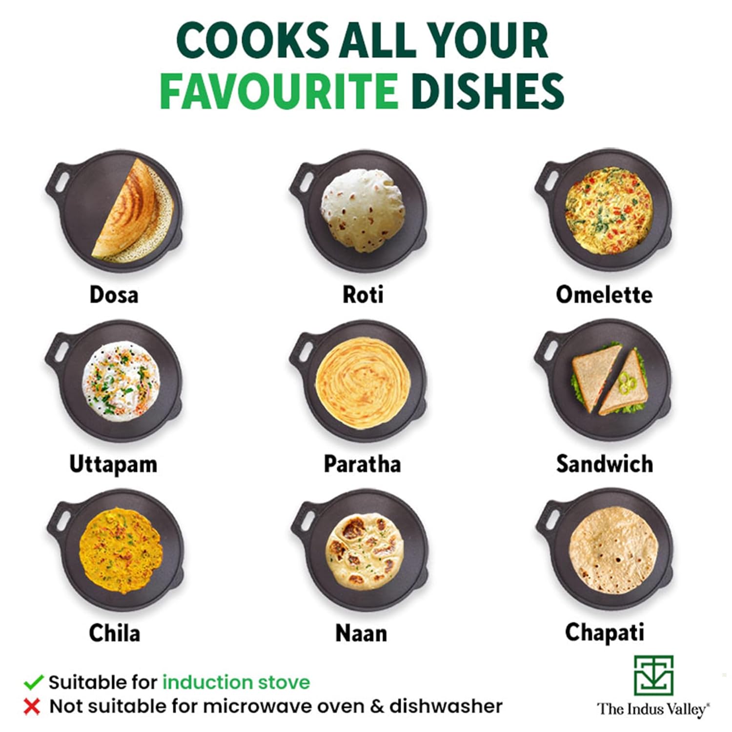 Super Smooth Cast Iron Tawa For Dosa, Chapathi - 30.5cm, 12 Inch, 2.9 Kg | Induction Friendly, Naturally Nonstick, Pre-Seasoned Tawa, 100% Pure & Toxin-Free, No Chemical Coating Super Smooth Cast Iron Tawa For Dosa, Chapathi - 30.5cm, 12 Inch, 2.9 Kg | Induction Friendly, Naturally Nonstick, Pre-Seasoned Tawa, 100% Pure & Toxin-Free, No Chemical Coating