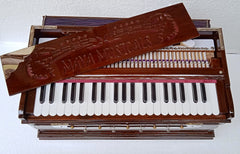 Wooden Harmonium - 3 1/2 Octave, 2 Set Of Reeds, 42 Italian Keys | Made With Burmateack Wood