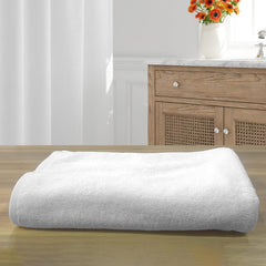 The Veloure Hotel White Bath Towel 700 Gsm | Pure Cotton Super Soft Anti Microbial Towel (Set Of 1)