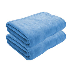 Black Gold The Finer Touch Oversized Microfiber Bath Towel 1600 Gsm | Soft Quick-Dry Microfiber Towel For Men & Women | Lightweight, Absorbent & Travel-Friendly (Sky Blue) - Pack Of 2