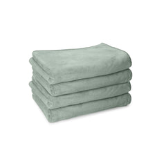 Housse Premium Microfiber Face Towel 600 Gsm | Korean Beauty Ultra Absorbent, Odour-Free, Quick Dry Face Towel (Pack Of 4) - Dusty Olive