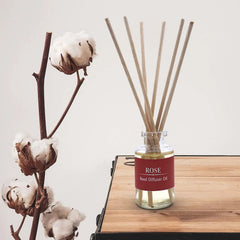 ROSE FRAGRANCE REED DIFFUSER OIL WITH REED DIFFUSER STICK FOR HOME DIFFUSER OIL