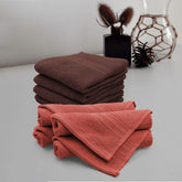 Sassoon Anatolia 8 Piece Cotton Face Towel 500 Gsm (Cocoa & Rust)