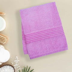 Micro Cotton Remy Basel Luxury Terry Cotton Bath Towel 550 Gsm | Super Comfortable 100% Long Staple Cotton Bath Towel (Purple)