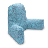 Backrest & Reading Pillow, Bed Support Pillow With High Armrests, Blue Color - X Large Size | Tree Of Life Printed, 100% Cotton Removable Cover | For Back & Shoulder Support - Pack Of 1