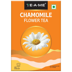 TE-A-ME Chamomile Flower Tea - 50gm, 1.7 Ounce | Chamomile Tea For Good Sleep - Caffeine Free, Biodegradable