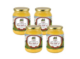 100% Natural Vedic Mathni Ghrit Desi Ghee By Gau Amritam | Pure Healthy Traditional Curd Churned Desi Cow Ghee For Dishes | 2 Litre (500ml * 4) 67.6 Ounce | Jar Pack