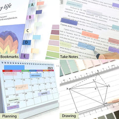 Sticky Tabs, Colorful Book Tabs, Transparent Sticky Tabs For Books, Sticky Note Tabs - 1 Pack