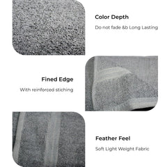 Bhapri Turkish 100% Cotton Luxury Bath Towels 500 Gsm | Lightweight Soft & Absorbent Quick Dry Plush Bathroom Towels (Grey)