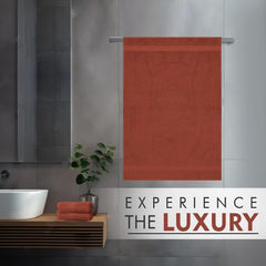 Ambra Linens 500 Gsm Highly Absorbent Towels Set, 100% Cotton, Soft & Plush, All Seasons Use, Large, Everyday Use, Durable (Dark Rust)