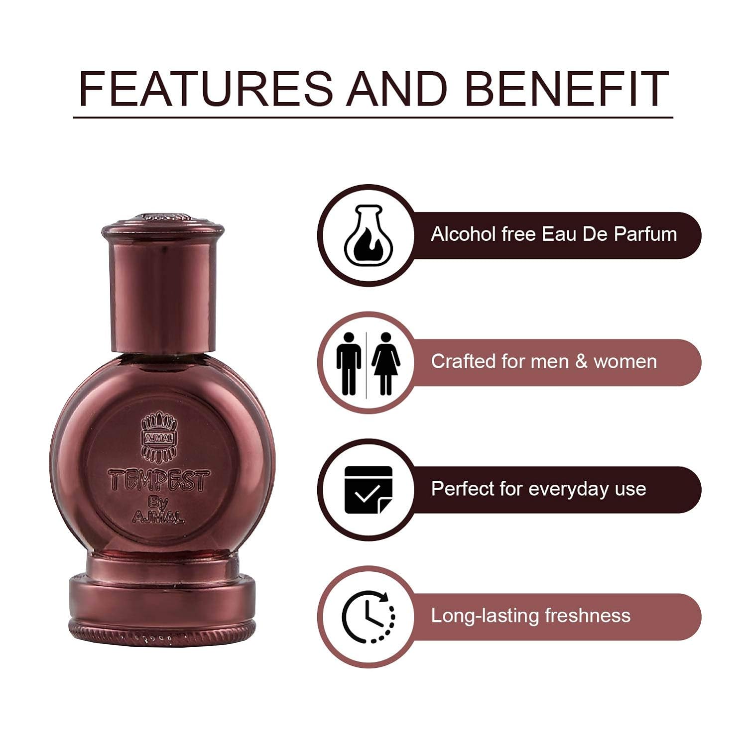 Ajmal Tempest 12ml 0.4 Fl.oz. & Selfie Concentrated Perfume Oil Woody Aromatic Alcohol-free Attar 10ml 0.3 Fl.oz. For Men & Women Ajmal Tempest 12ml 0.4 Fl.oz. & Selfie Concentrated Perfume Oil Woody Aromatic Alcohol-free Attar 10ml 0.3 Fl.oz. For Men & Women