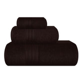 Boutiquo 100% Cotton Bath, Hand & Face Towel 900 Gsm | Eco-Friendly Towels For Men & Women, Ultra Soft & Highly Absorbent - Chocolate Brown (Pack Of 3)