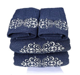 Comfigifts 100% Cotton 2 Bath & 2 Hand Towels 1400 Gsm | Soft, Absorbent, Lightweight Towels With Computerized Embroidery (Grey D2)