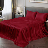 1 Double Bedsheet For King Size With 2 Pillow Covers - 108 X 108 Inches, Crimson Red | Perfect For Romantic Night, Excellent Gift For All Celebrations Bedsheet