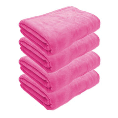 Black Gold The Finer Touch Oversized Microfiber Bath Towel 2600 Gsm | Soft Quick-Dry Microfiber Towel For Men & Women | Lightweight, Absorbent & Travel-Friendly (Pink) - Pack Of 4