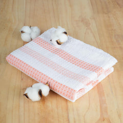 Thirsty Towel Cotton Bath Towel 250 Gsm | Super Soft & High Absorbency Towel, Quick Dry Waffle Towels For Men, Women & Kids (Orange)