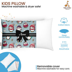 Personalized Pillow For Kids, Super Soft Cotton Kids Cushion - 12 X 18 Inches | Custom Name, For 5 Years Old Kids, Adorable Prints | For Head, Neck Support Baby Pillow - Pillow 10