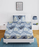 1 Single Bed With 1 Pillow Covers - 60 X 90 Inches, Grey | Premium Cotton Material - Skin Friendly & Long Lasting | Super Soft 300 Thread Count
