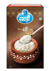 100% Natural Desi Danedar Ghee By Sakhi Dairy | Rich In Vitamins A, E Healthy Desi Ghee Good For Chapatis & Parathas | (1 Litr) 33.8 Ounce | Box Pack