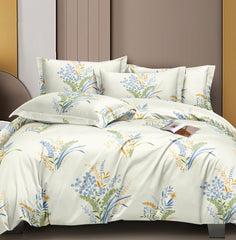 King Size Double Bedsheet With 2 Pillow Covers For Home - 72 X 78 X 8 Inches, Cream | Elastic Fitted Bedsheet With Cotton Bedsheet - Soft, Breathable & Wrinkle-Resistant