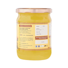 100% Natural Cow Ghee By Krisa Organic | Rich In Nutrients & Vitamins A, D Healthy Pure Desi Ghee Good For Boost Immunity | (500ml) 16.9 Ounce | Jar Pack