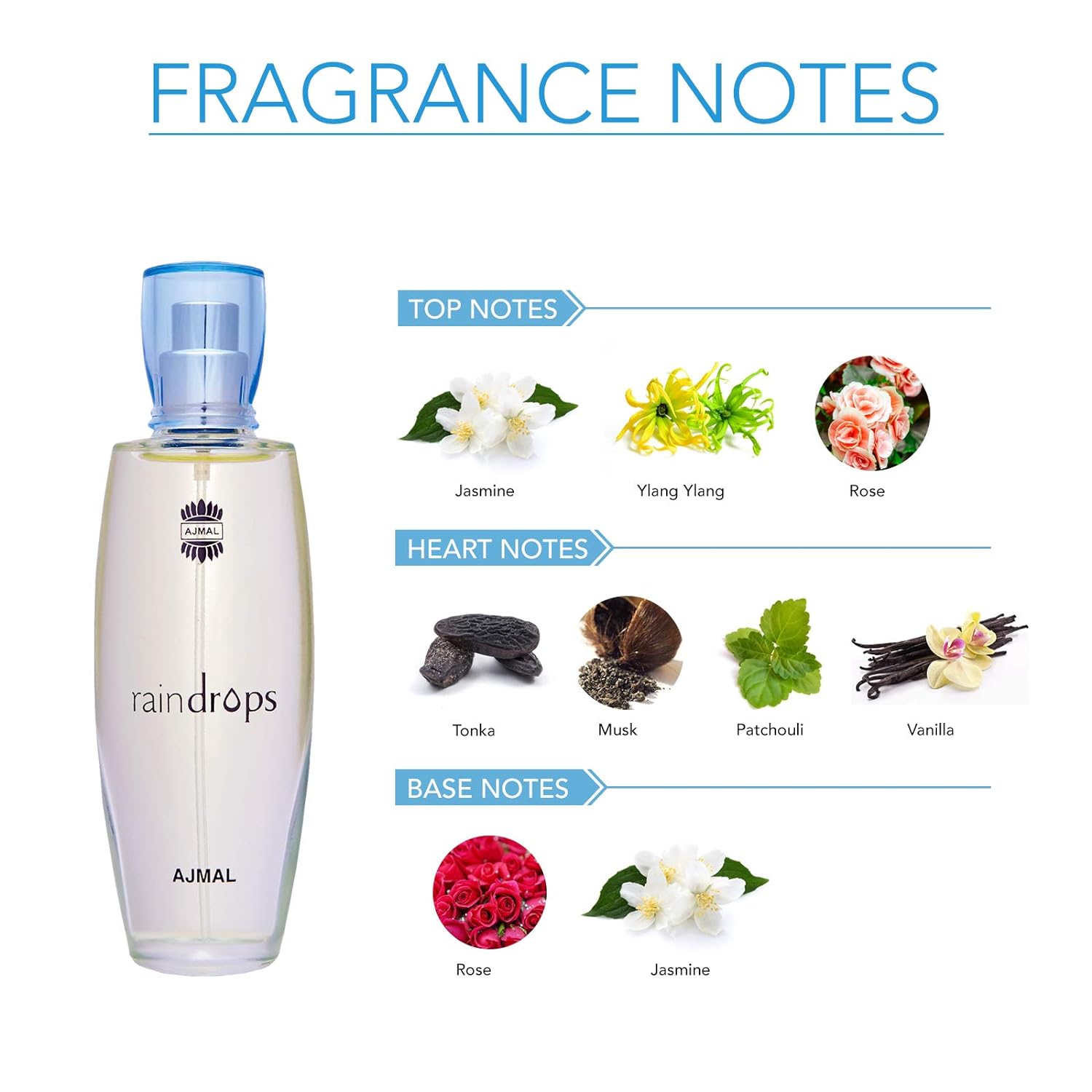 Ajmal Raindrops Eau De Parfum 50ml 1.6 Fl.oz. Chypre Perfume For Women | Long Lasting Partywear Fragrance Ajmal Raindrops Eau De Parfum 50ml 1.6 Fl.oz. Chypre Perfume For Women | Long Lasting Partywear Fragrance