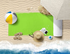 Tiqh 100% Zero Twist Cotton Highly Absorbent & Quick Dry Extra Large Soft Beach Towel 600 Gsm (Green)