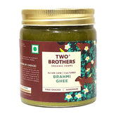 Natural (Brahmi) A2 Gir Cow Cultured Desi Ghee By Two Brothers Organic Farms | Naturally & Healthy Protein Fiber Desi Ghee Good For Weight Loss | (250ml) 8.4 Ounce | Jar Pack