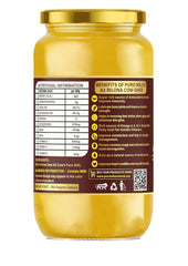 100% Natural A2 Ayurvedic Gir Cow Desi Ghee By Puro Miles | Natural & Healthy Gir Cow Cultured Desi Ghee Perfect For Cooking | (1 Litr) 33.8 Ounce | Jar Pack