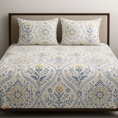 Printed Bedsheet For Queen Bed With 2 Matching Pillow Covers - 90 X 100 Inches, Multicolor | Soft, Wrinkle-Free, Soft Touch & Skin Friendly