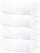 Ivaza Cotton Face Towel Super Soft Bath Towels | Soft & Absorbent Bath Towels (White)- Pack Of 4
