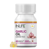 Inlife Garlic Oil Supplement 500mg, Natural Source Of Vitamins, Minerals & Antioxidants, Maintaining Overall Health | 60 Capsules 100gm 0.2lbs