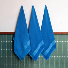 Himeya Bamboo Bath Towel 1500 Gsm | Ultra Absorbent 3x Softer Than Cotton Towels (Ocean Blue) - Pack Of 3