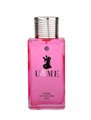 JD International U & Me Apparel Unisex Perfume With Long Lasting Fragrance - 100ml, 3.4 Fl.oz. | Perfume For Men & Women