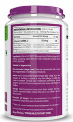 Healthy Hey Nutrition Vitamin K2 , 100% Vegetarian Vitamin K2 Benefits In Bone Health - 55mcg | 120 Veg Capsules , 200gm 0.4lbs