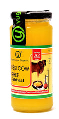 Premium Desi Sahiwal Cow Ghee By Yugmantra Organic Foods | Healthy & Delicious Desi Ghee For Daily Pooja & Daily Kitchen Dishes | (250ml) 8.4 | Jar Pack
