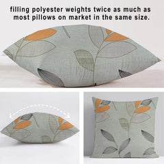 Microfiber Square Pillow Cushion For Sofa & Bed, Pastel Grey - 16 X 16 Inch | Fluffy For Comfort & Back Support | Breathable, Premium Cotton Cushion Cover With Zip, Neck Support - Set Of 5